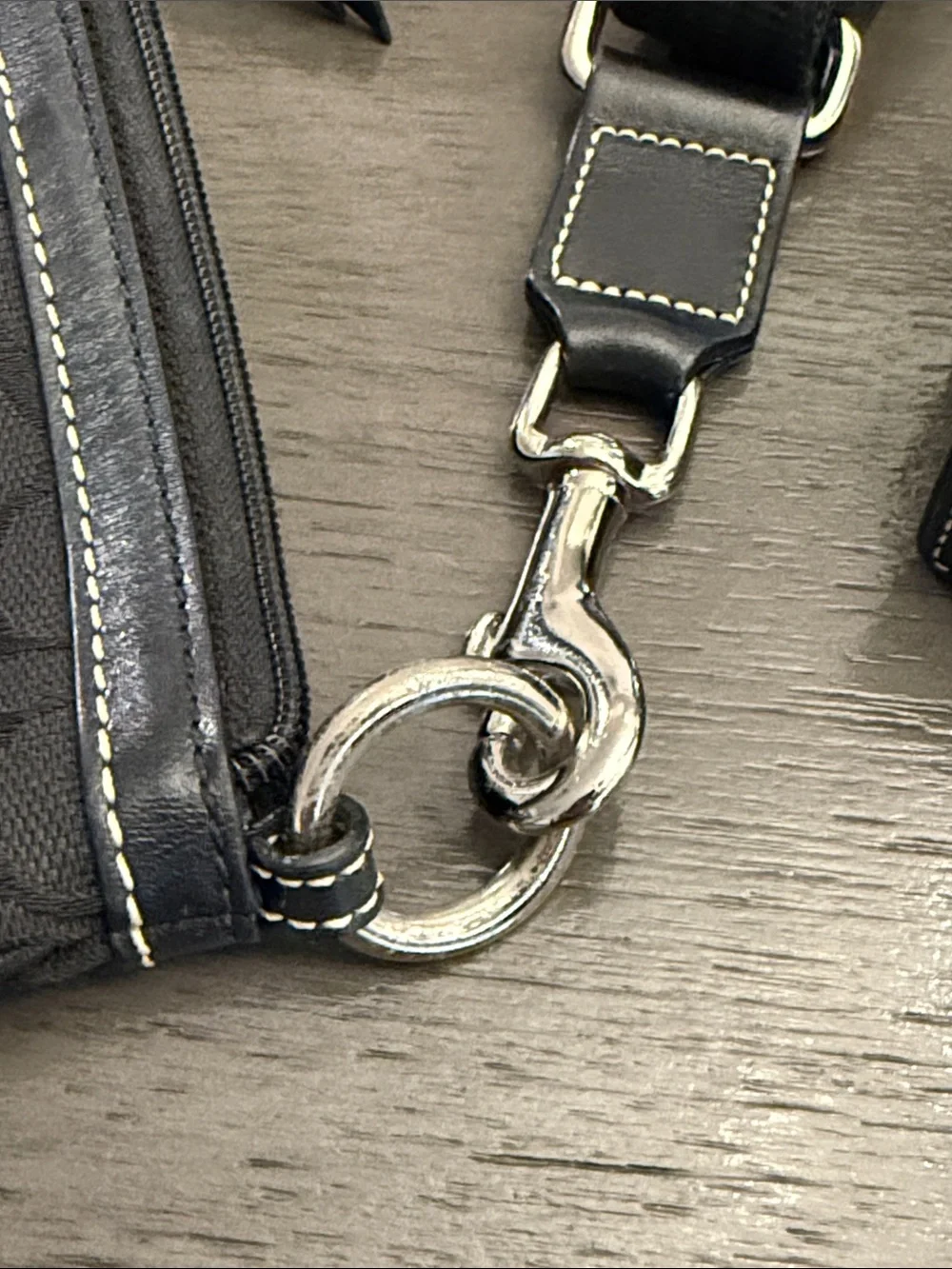 Coach Black Signature Jacquard Small Messenger Crossbody Bag